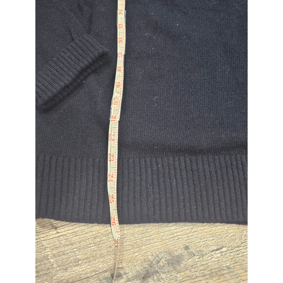 Banana republic Merino wool quarter zip pullover Mens sweater large blue stripe - Picture 3 of 7